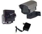 Kit Micro Câmera CFTV CCD Day & Night + Protetor + Fonte 12V